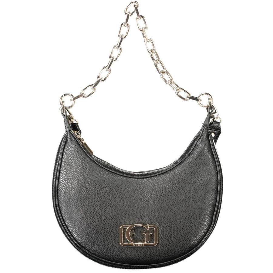 Black Polyethylene Women Handbag