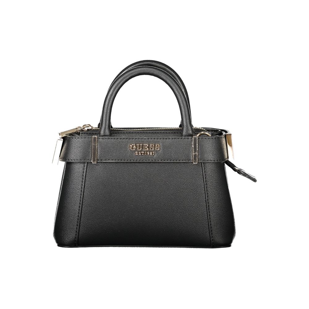 Black Polyethylene Women Handbag
