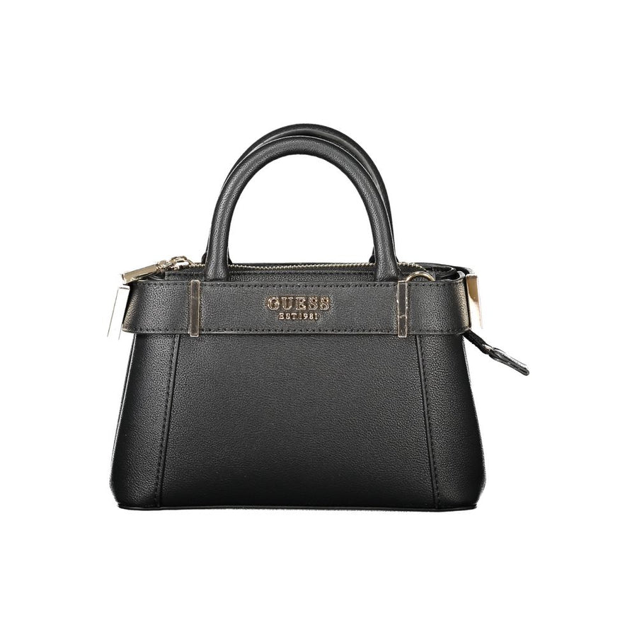 Black Polyethylene Women Handbag