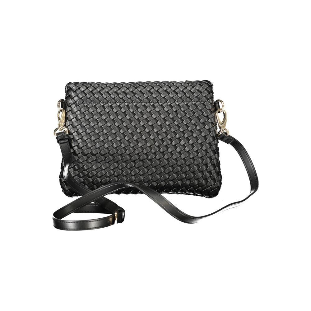 Black Polyethylene Women Handbag