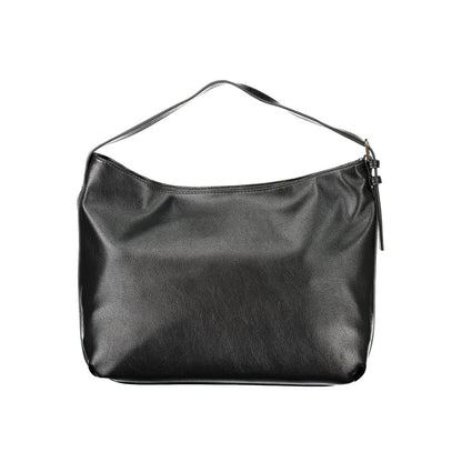 Black Polyethylene Women Handbag