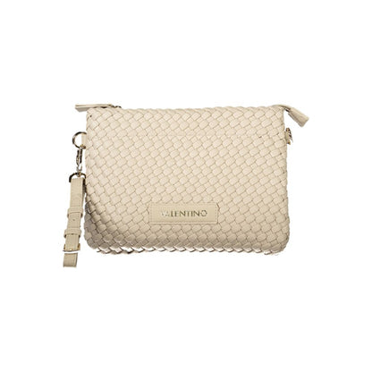 Beige Polyethylene Women Handbag