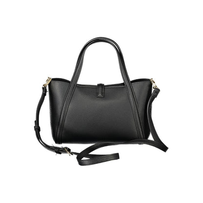 Black Polyethylene Women Handbag