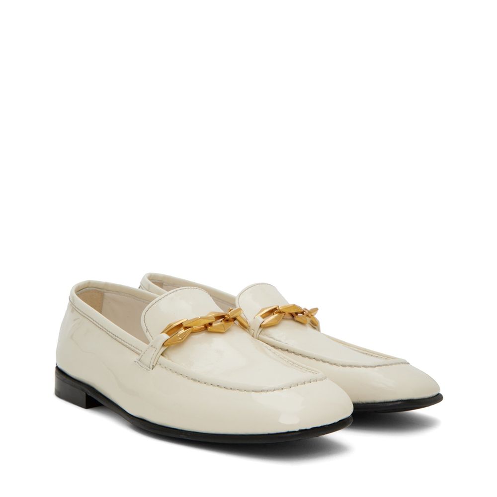 White Calfskin Slip-On Loafers