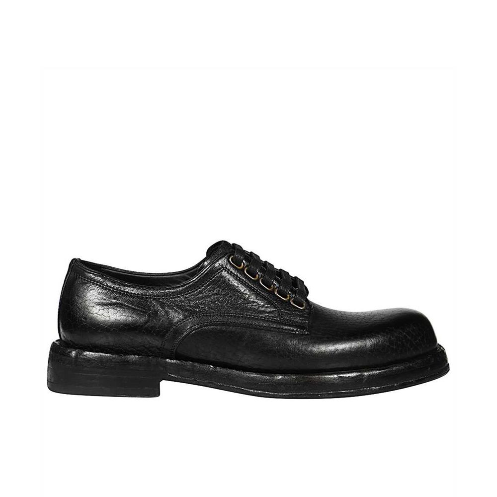 Black Leather Oxfords And Derbies