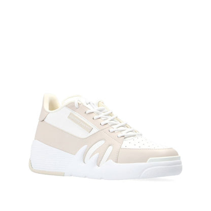 White Calfskin Low Top Sneakers
