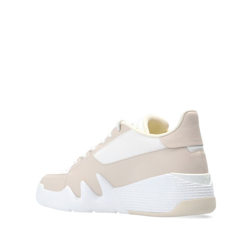 White Calfskin Low Top Sneakers