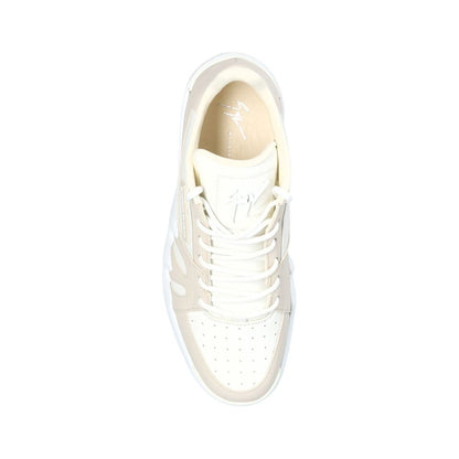 White Calfskin Low Top Sneakers