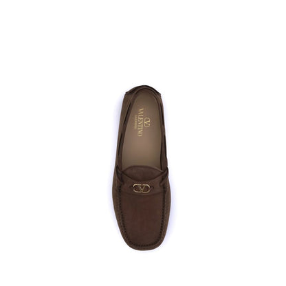 Brown Rubber Slip-On Loafers