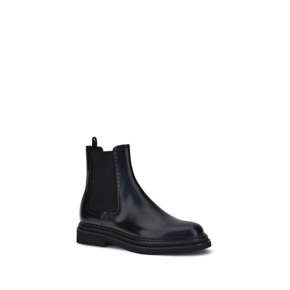 Black Calf Leather Bos Taurus Chelsea Boots