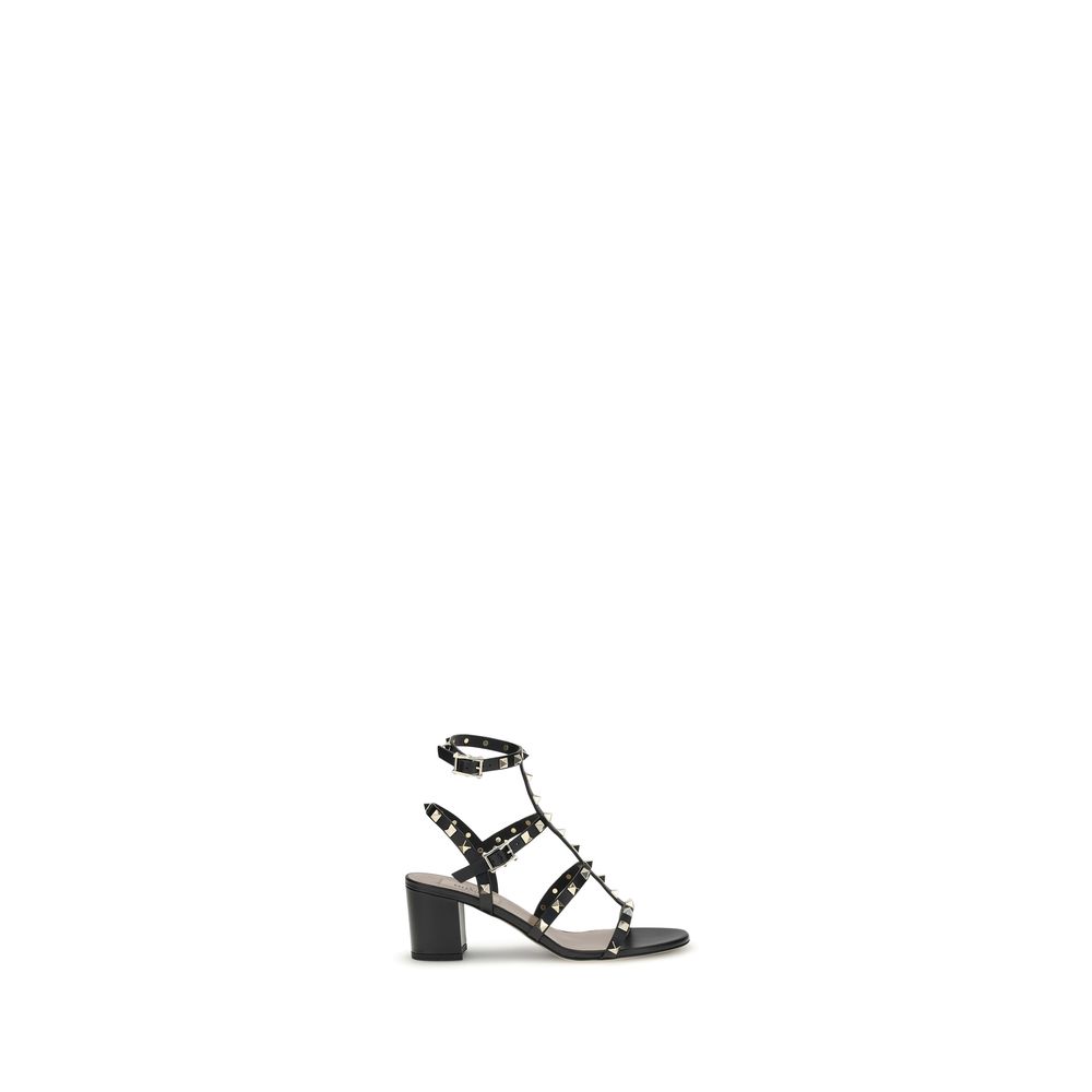 Black Calf Leather Bos Taurus Platform Sandals