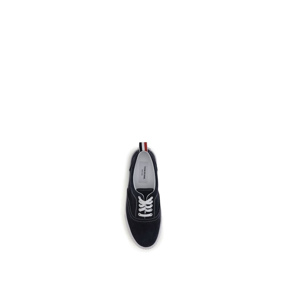 Blue Calf Leather Bos Taurus Low Top Sneakers