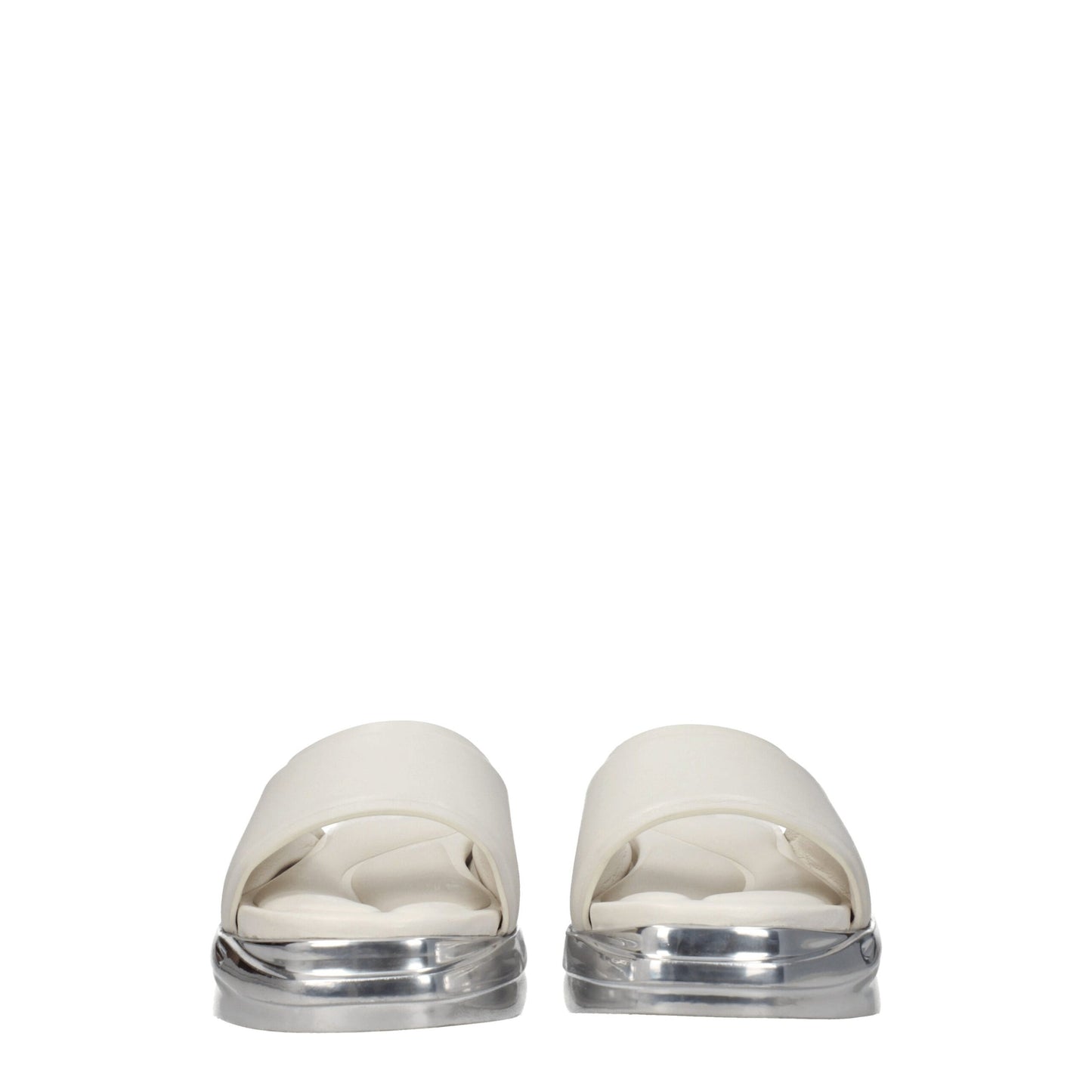 Gray Leather Slippers