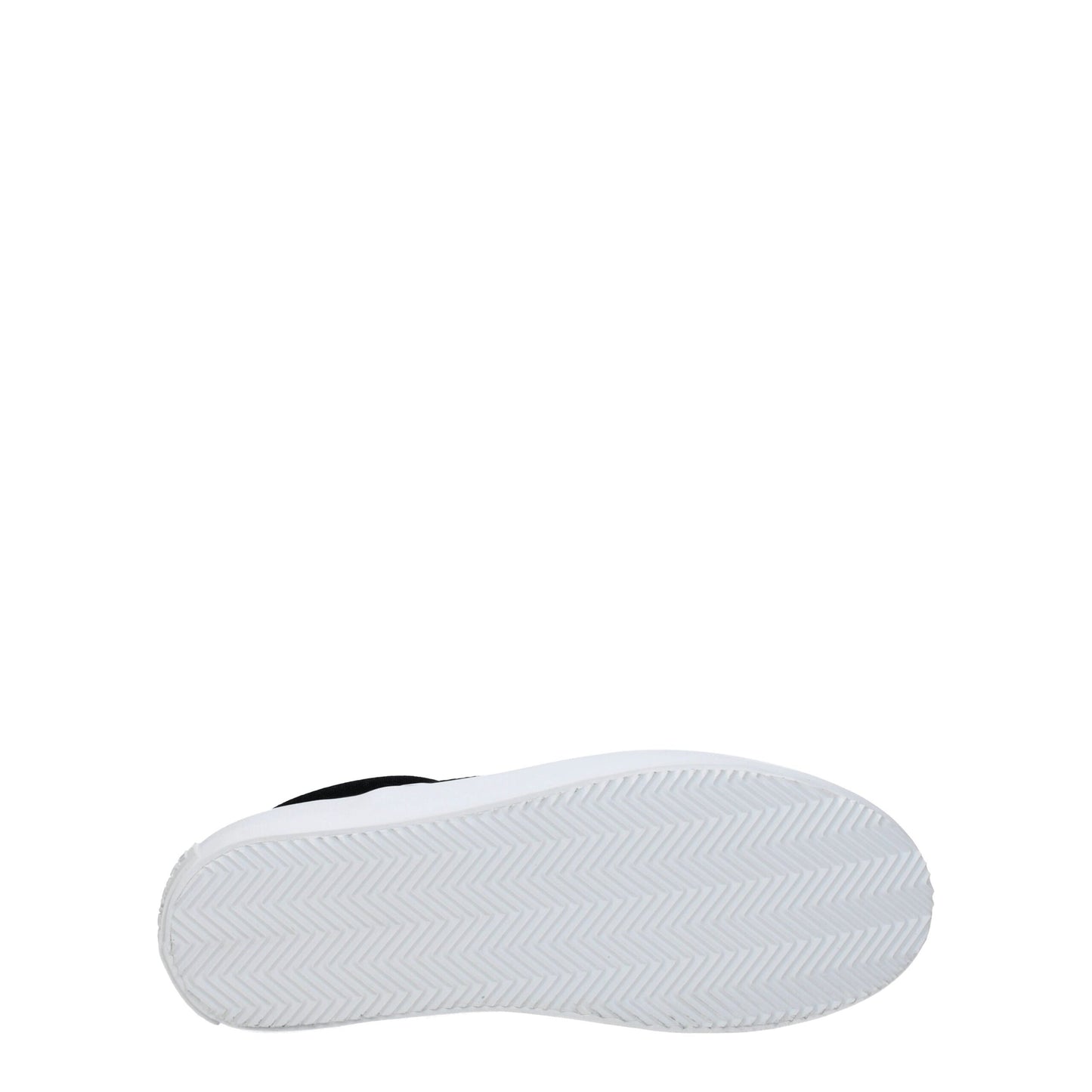 Black Fabric Slip-On Loafers