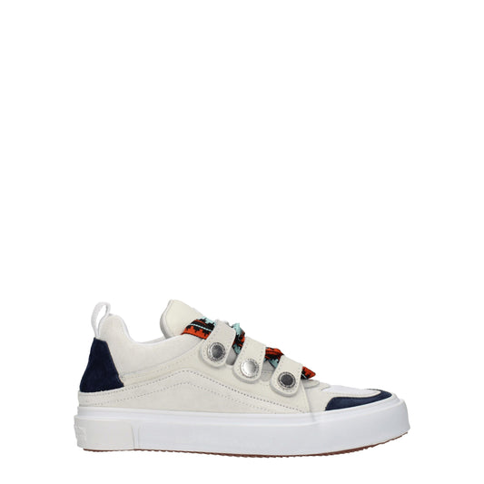 Beige Leather Low Top Sneakers