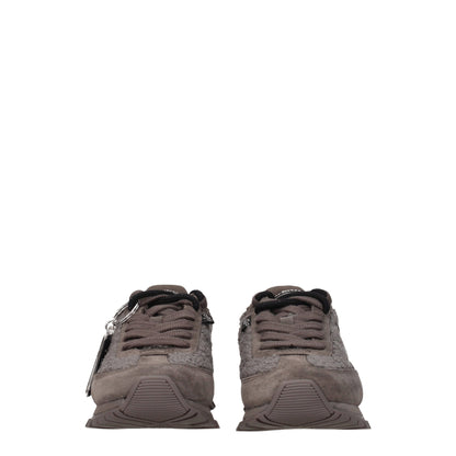 Gray Fur Chunky Sneakers