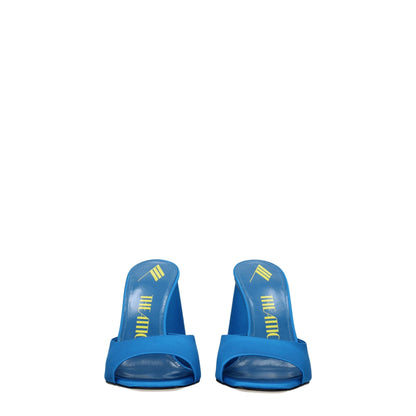 Light Blue Satin Platform Sandals