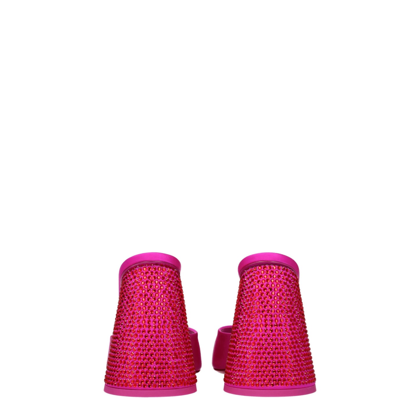 Pink Satin Platform Sandals