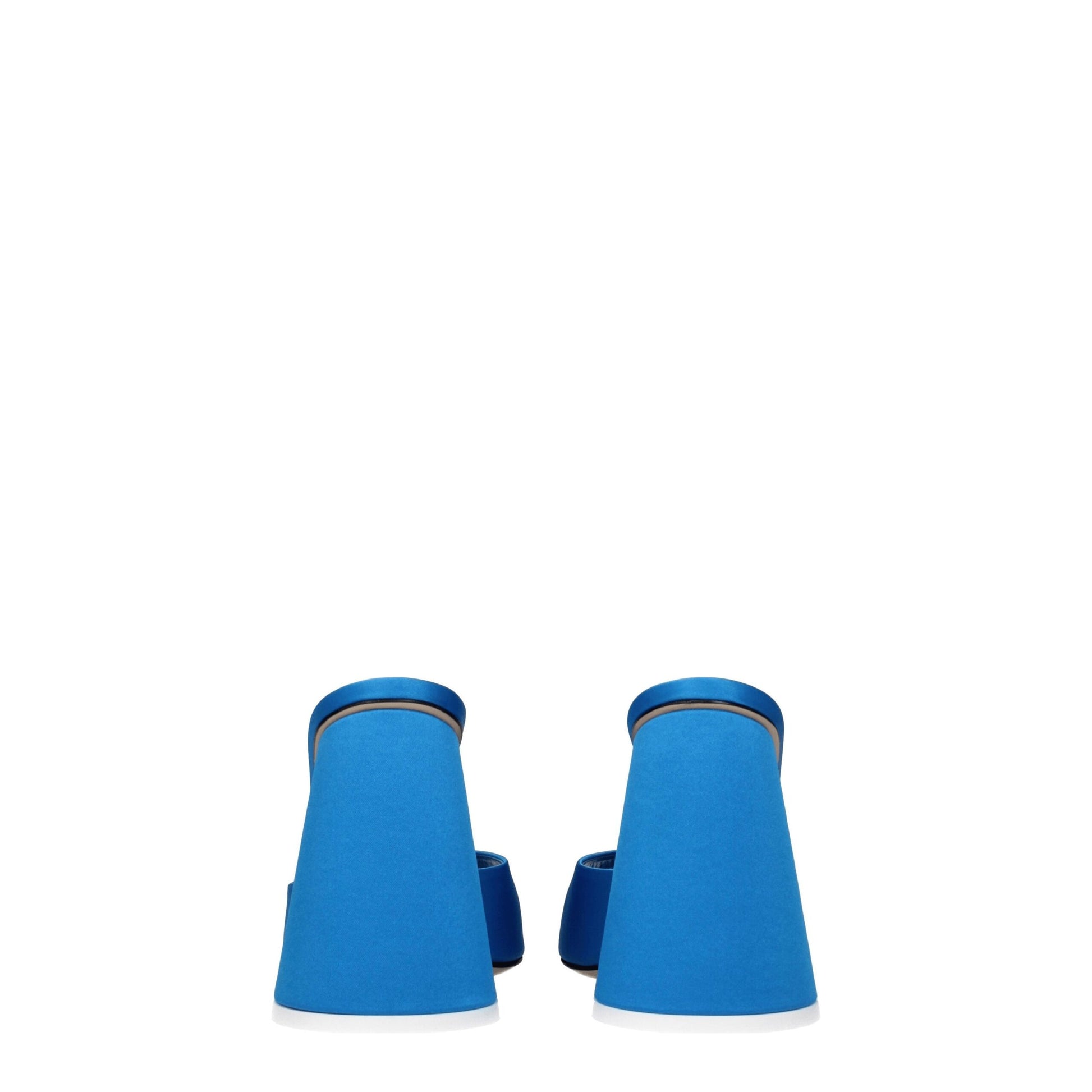 Light Blue Satin Platform Sandals