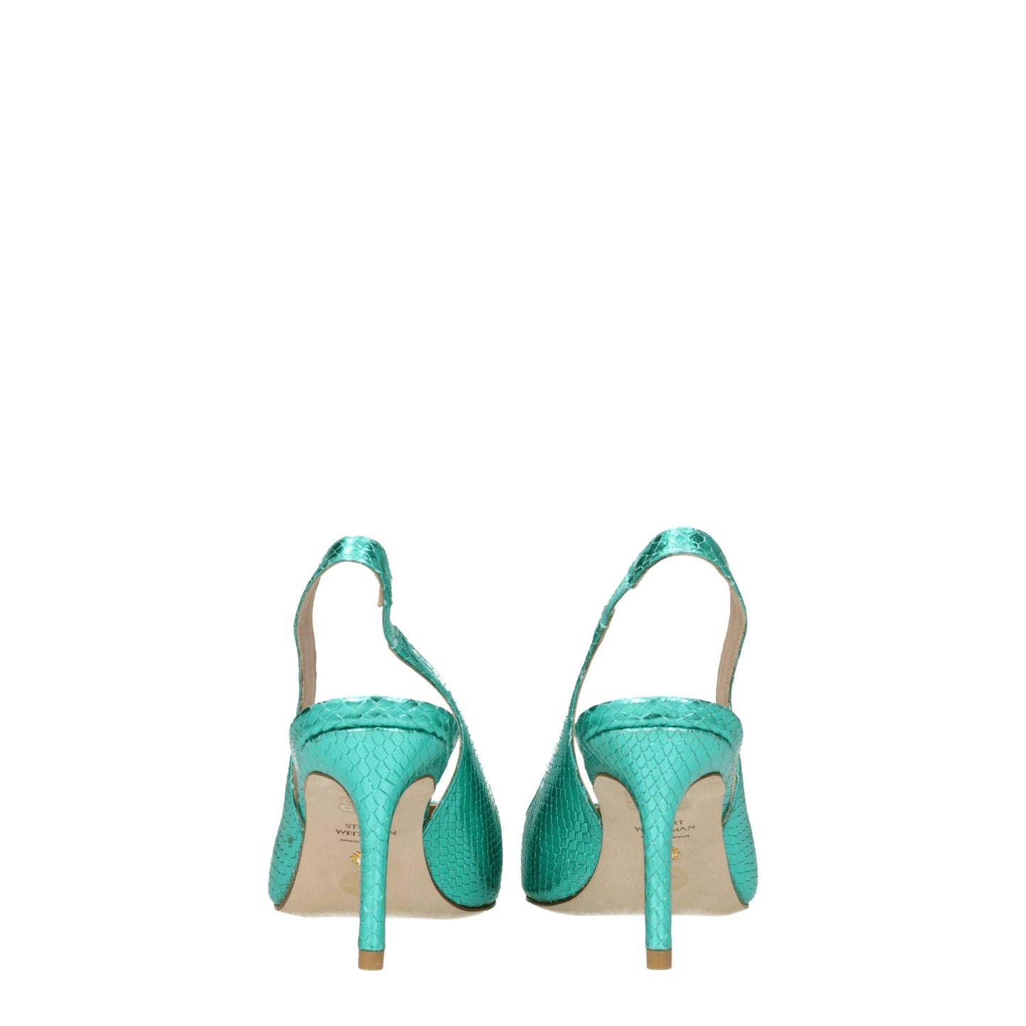Green Leather High Heel Pumps
