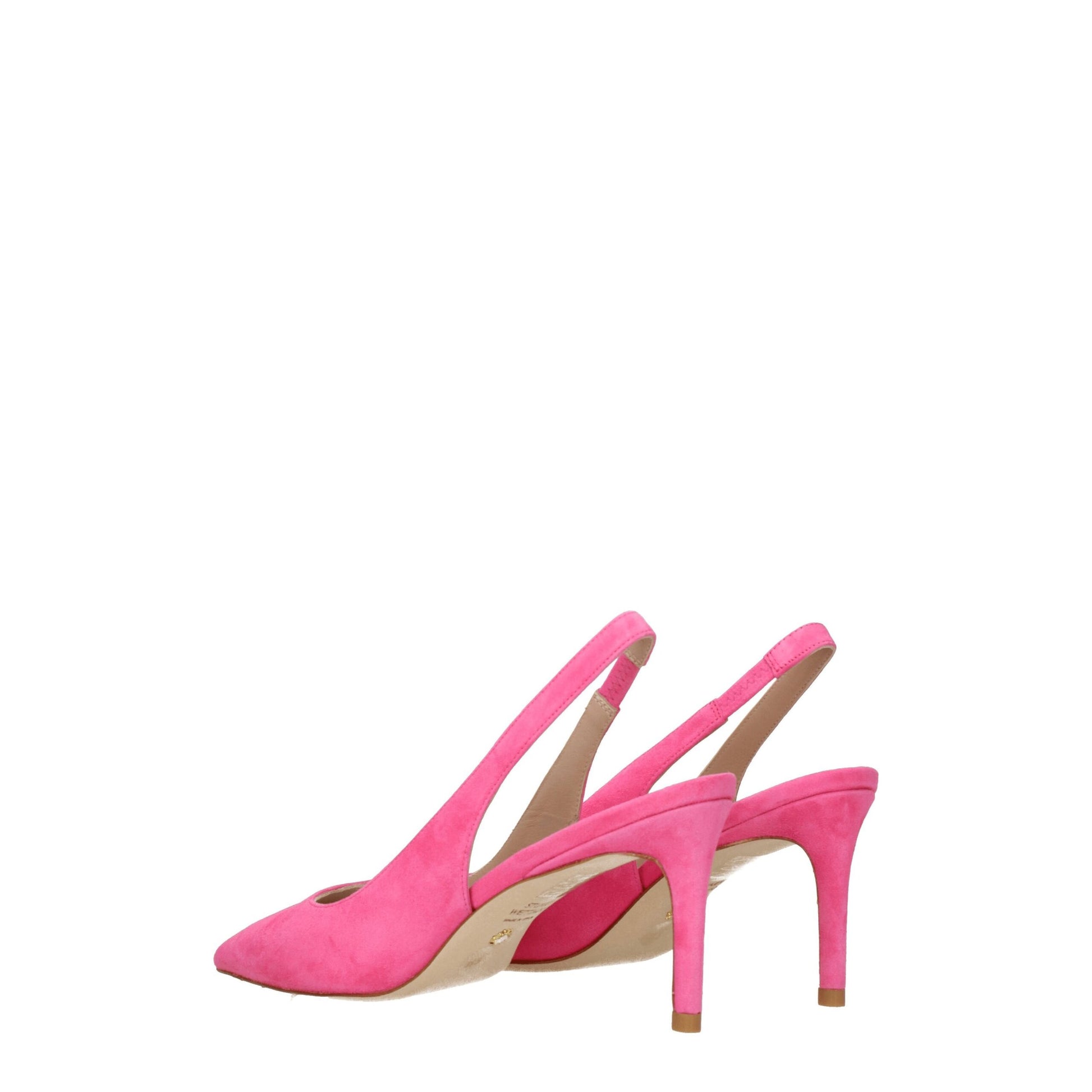 Pink Leather High Heel Pumps