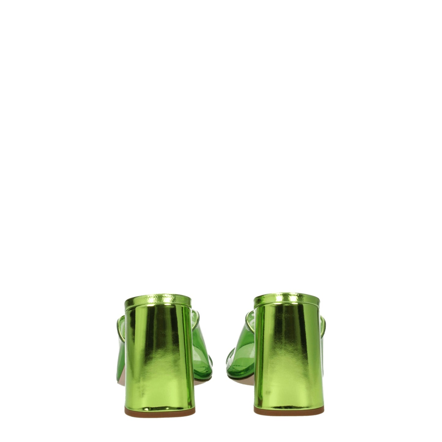 Green Plexiglass Platform Sandals