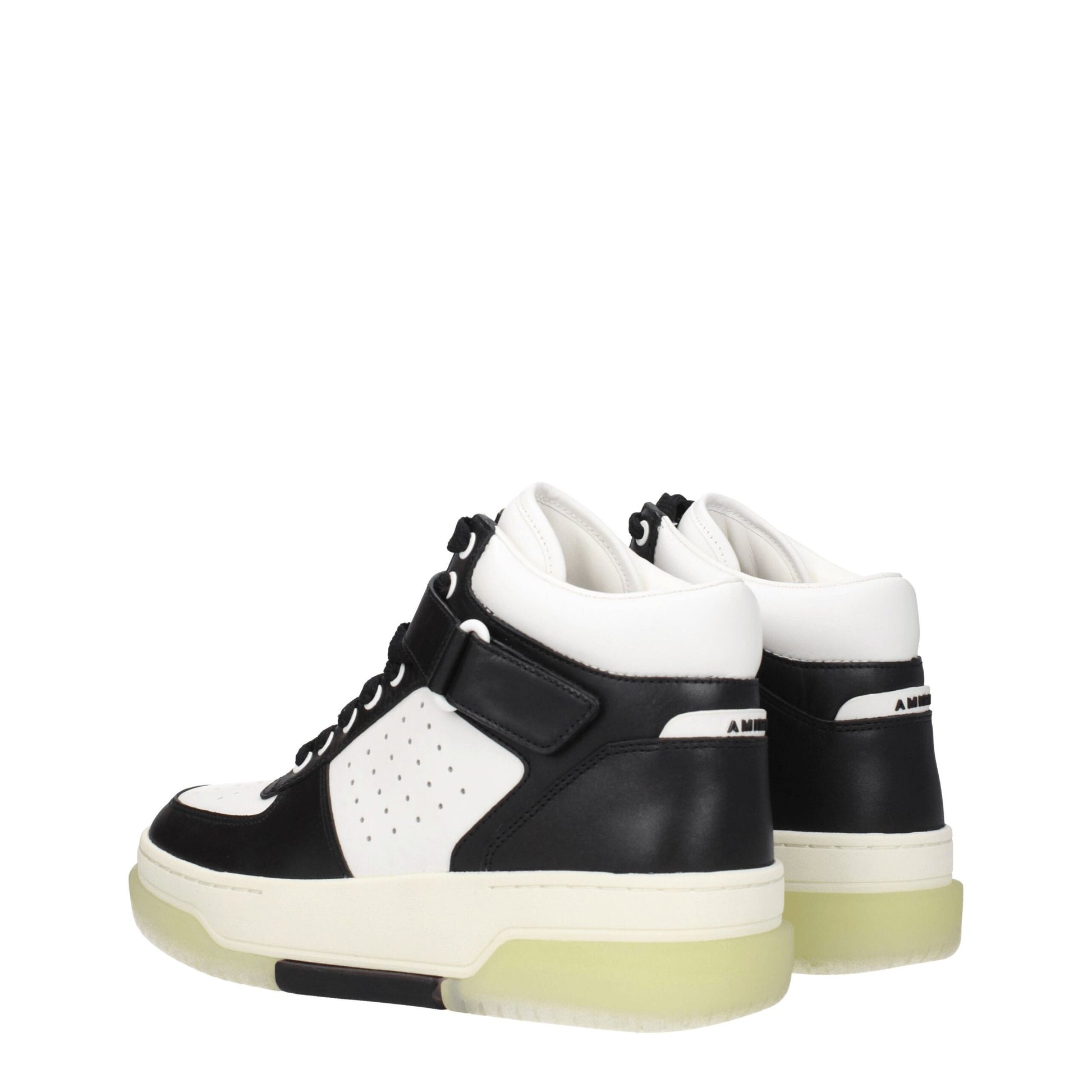 Black Leather High Top Sneakers