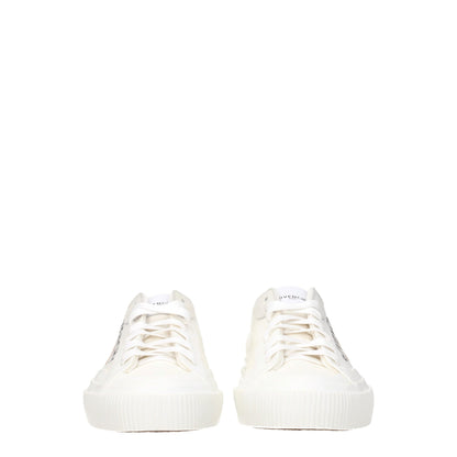 Beige Fabric Low Top Sneakers