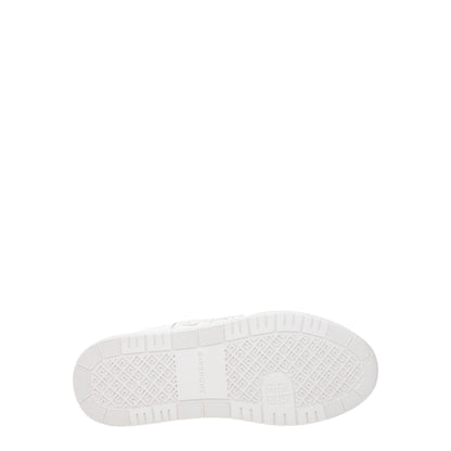 White Leather Low Top Sneakers