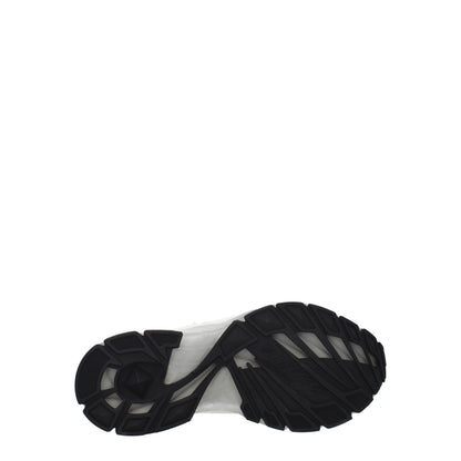 White Fabric Athletic Sneakers