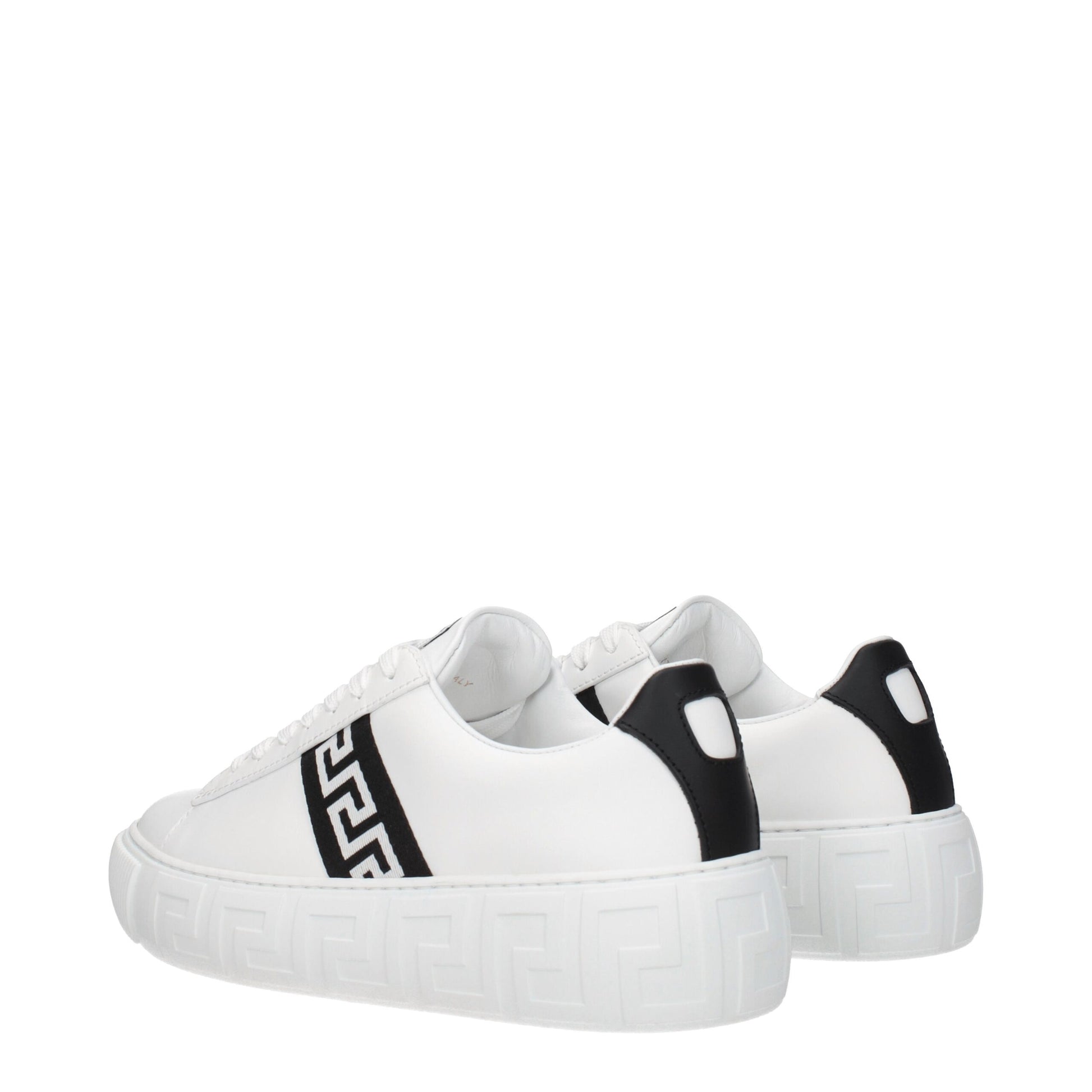 White Leather Low Top Sneakers