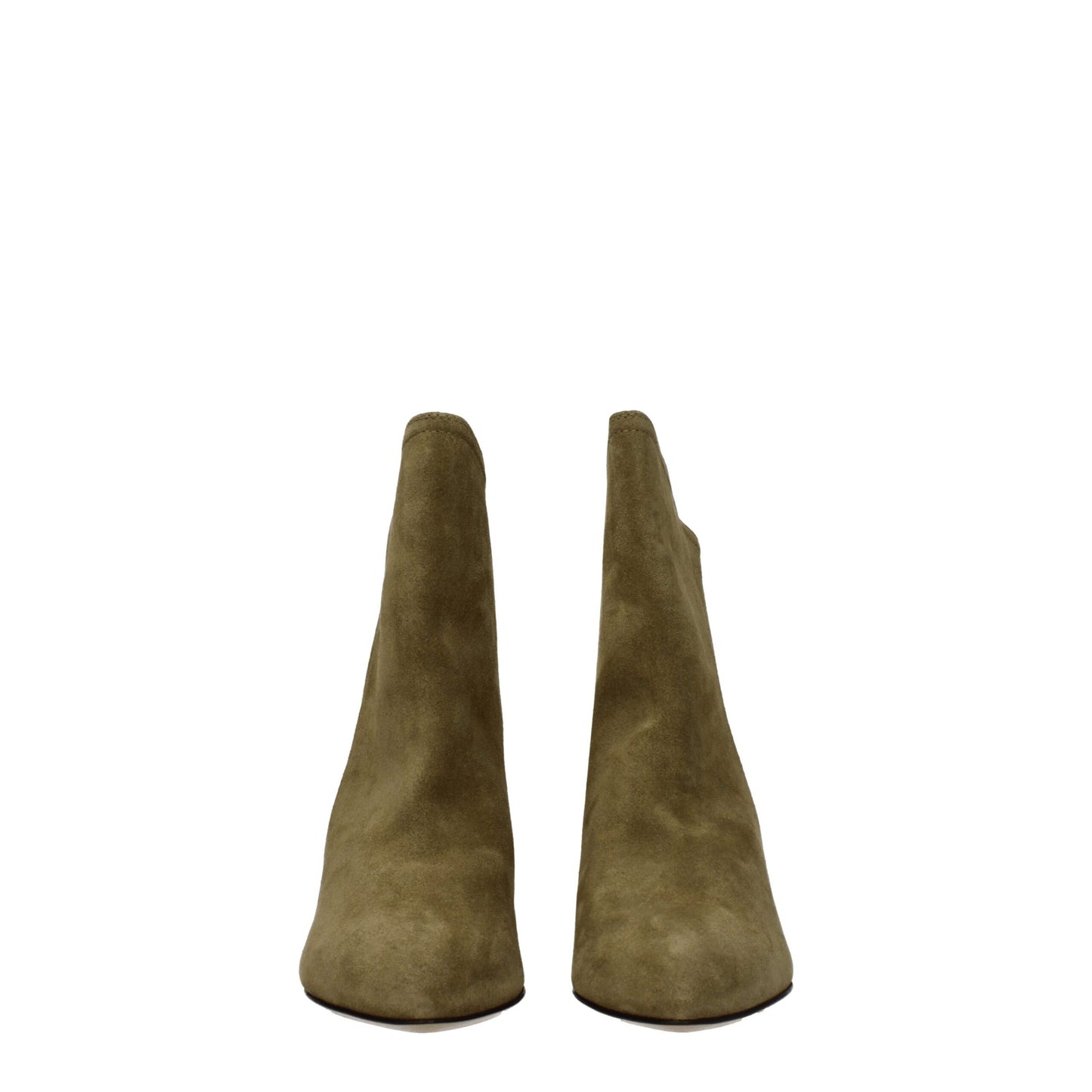 Gray Leather Ankle Boots