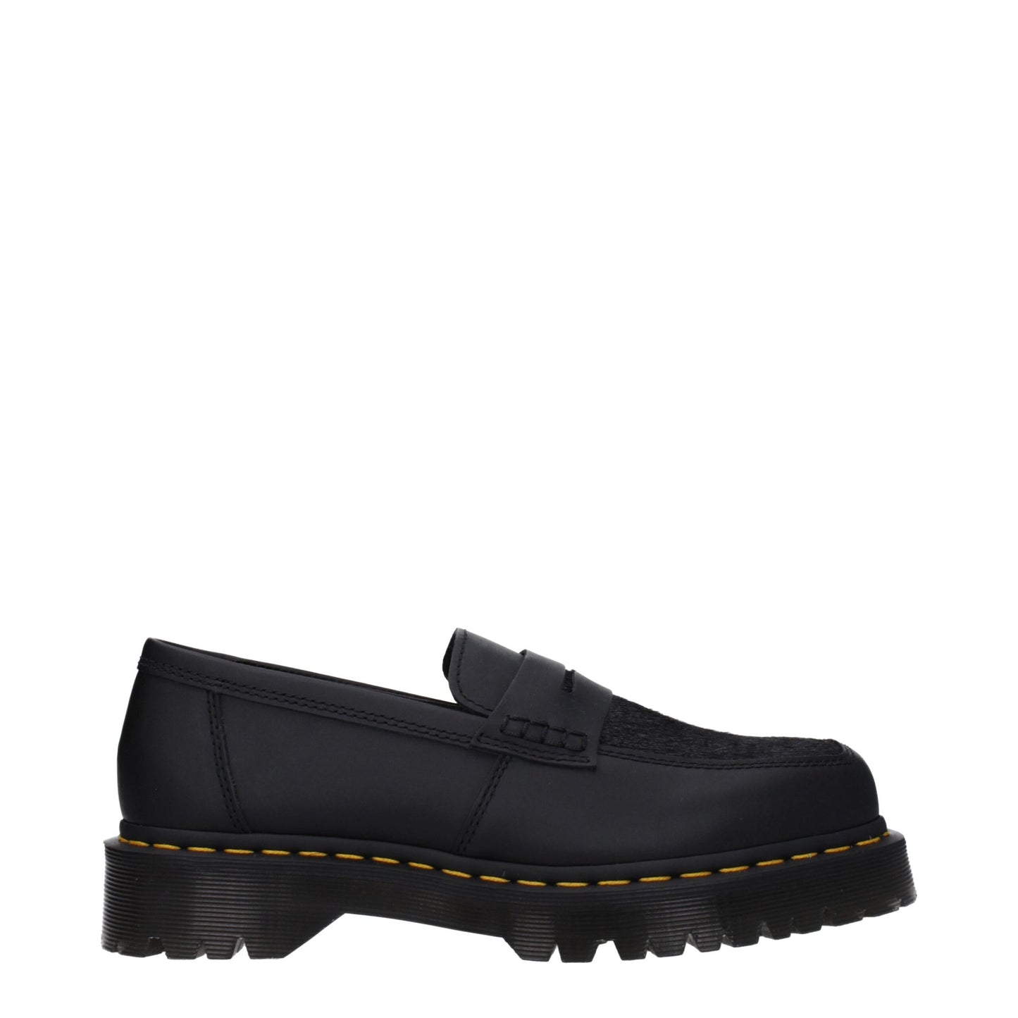 Black Leather Slip-On Loafers