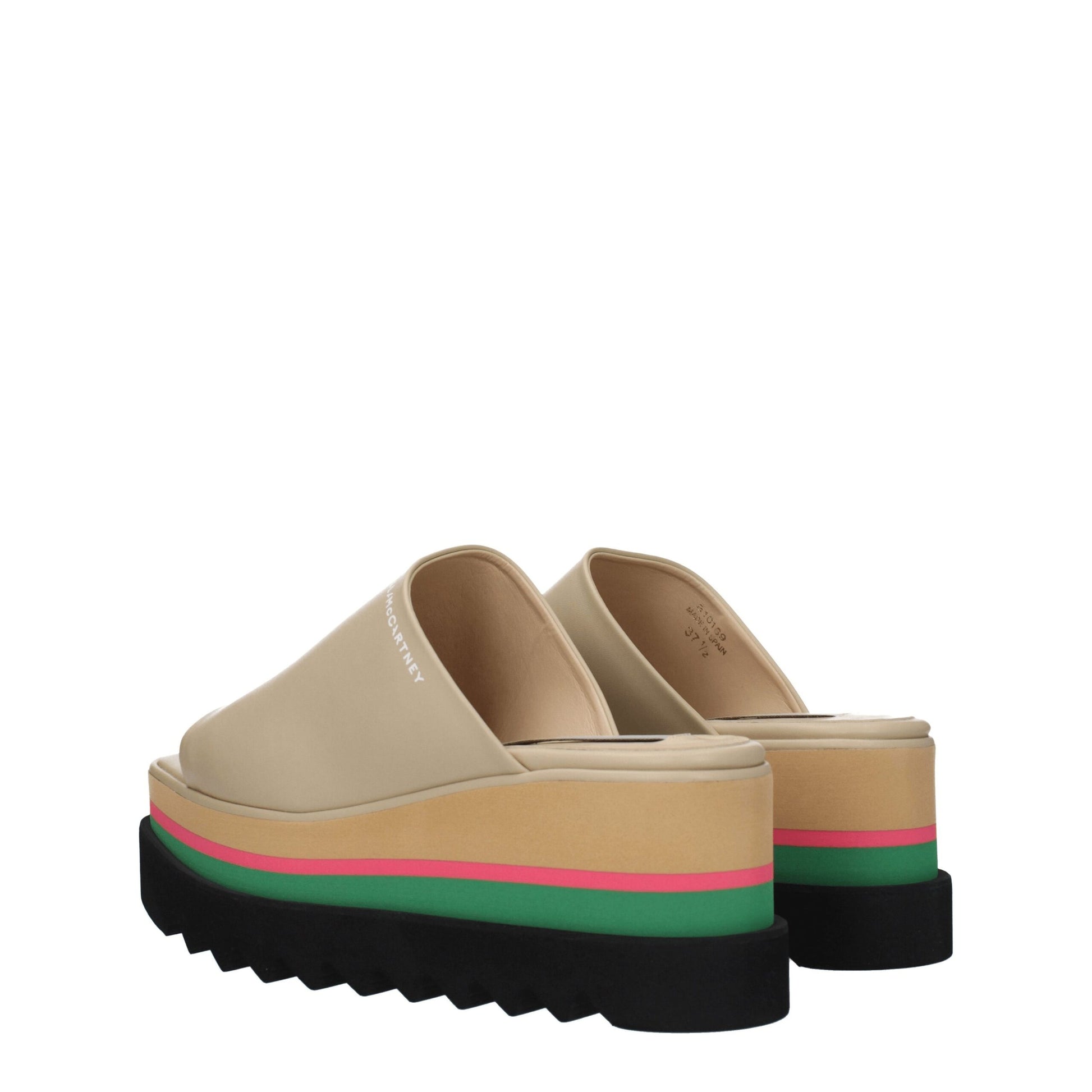 Beige Leather Slippers