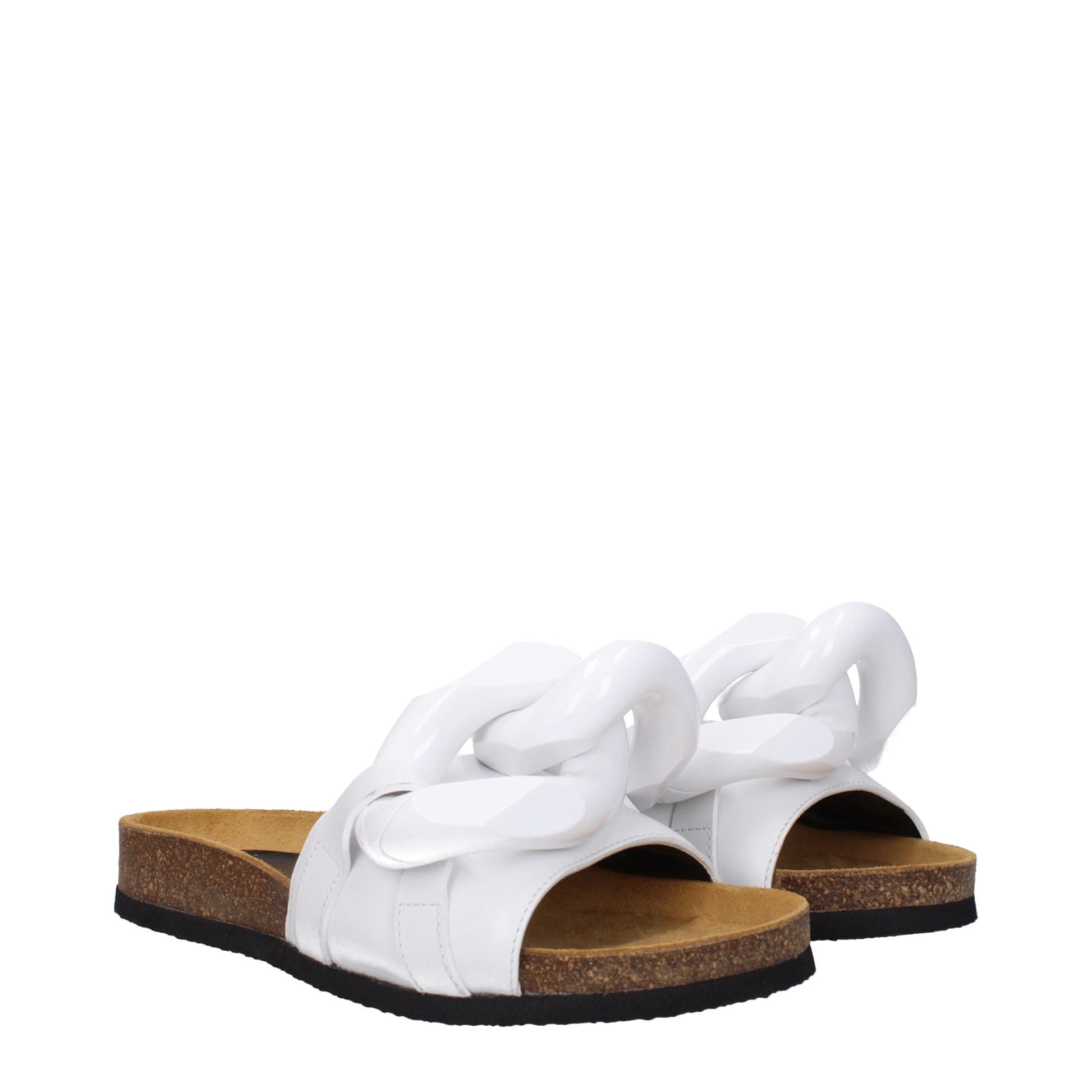 White Leather Slippers