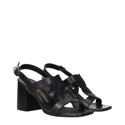 Black Leather Platform Sandals