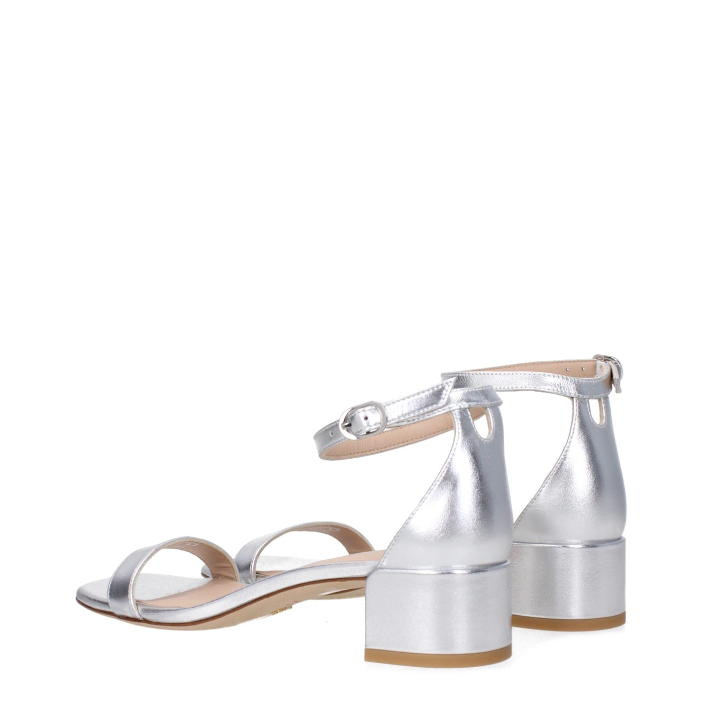 Gray Leather Sandals