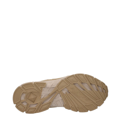 Beige Fabric Low Top Sneakers