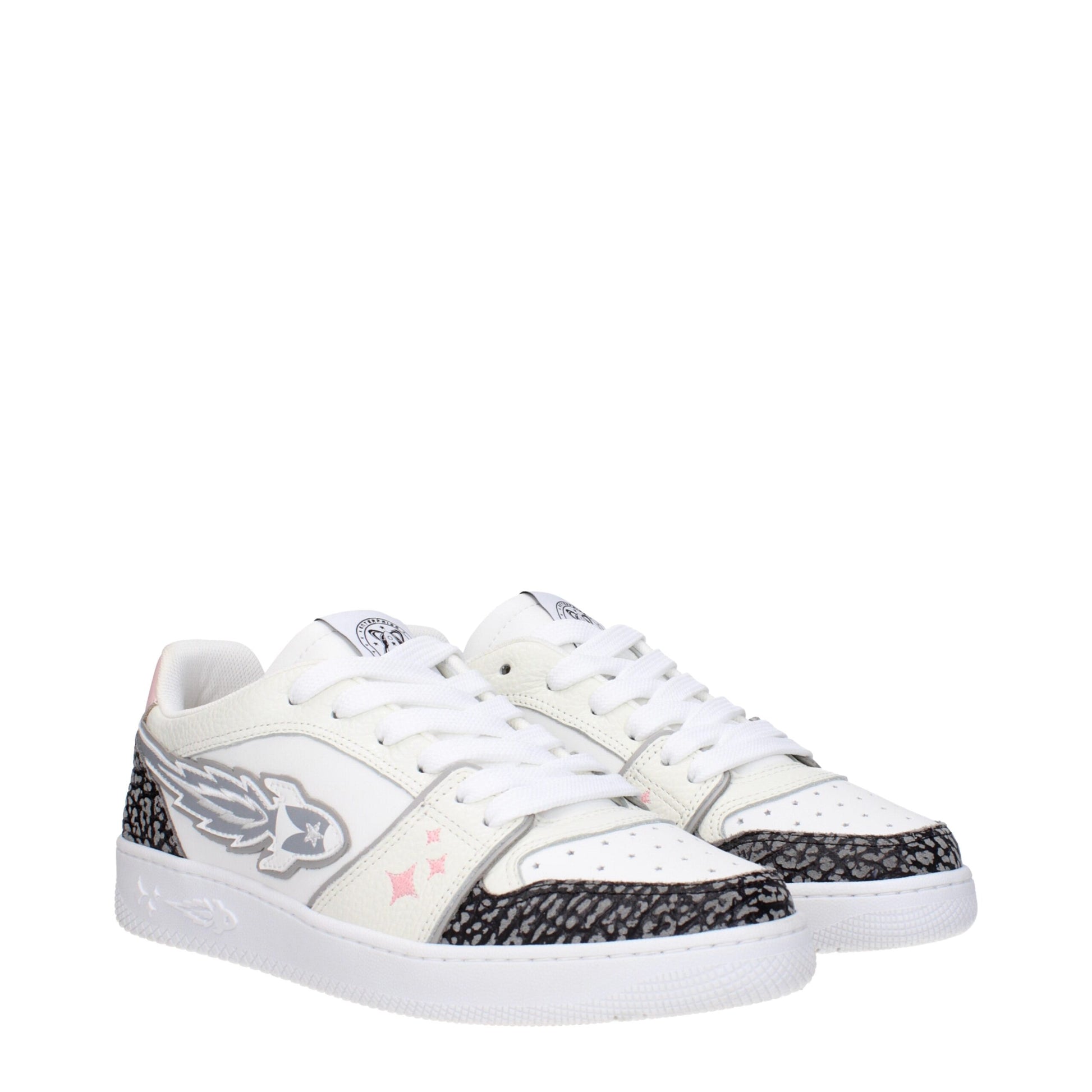 White Leather Athletic Sneakers