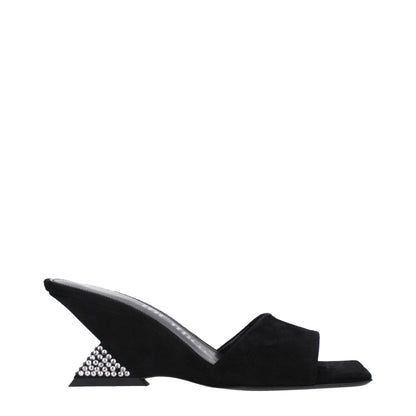 Black Leather Platform Sandals