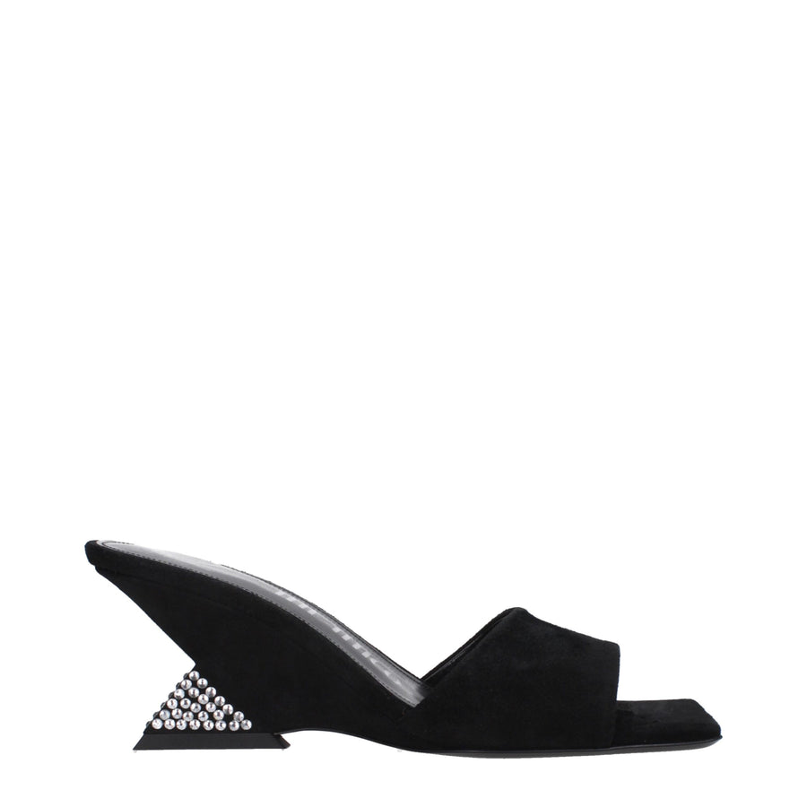 Black Leather Platform Sandals