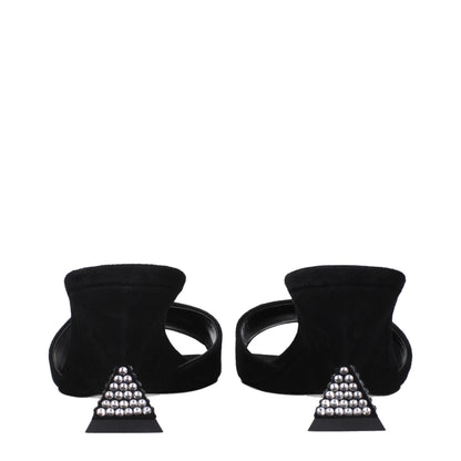 Black Leather Platform Sandals