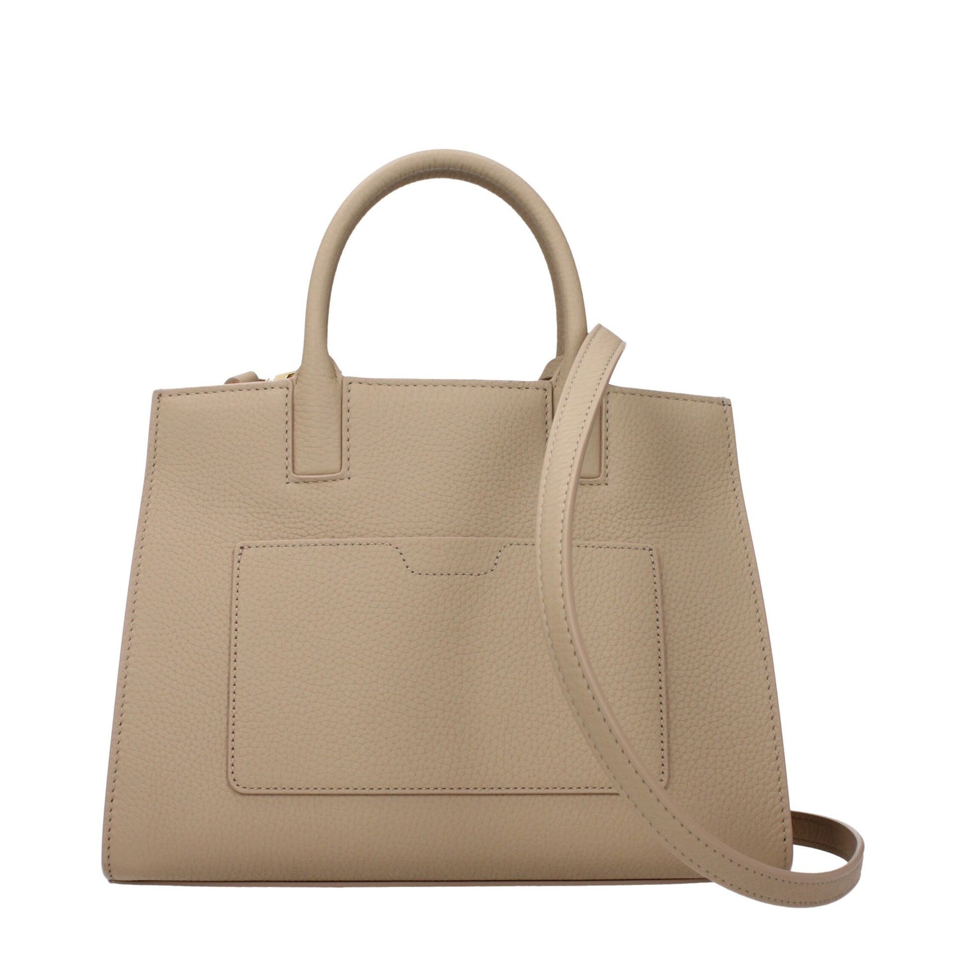 Beige Leather Handbag