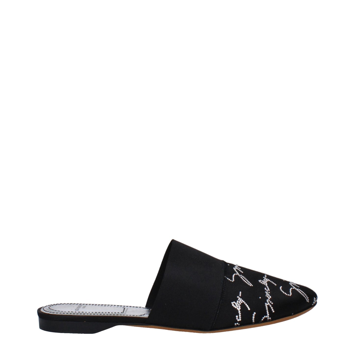 Black Satin Slippers