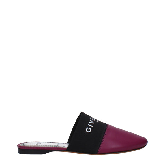 Purple Leather Slippers