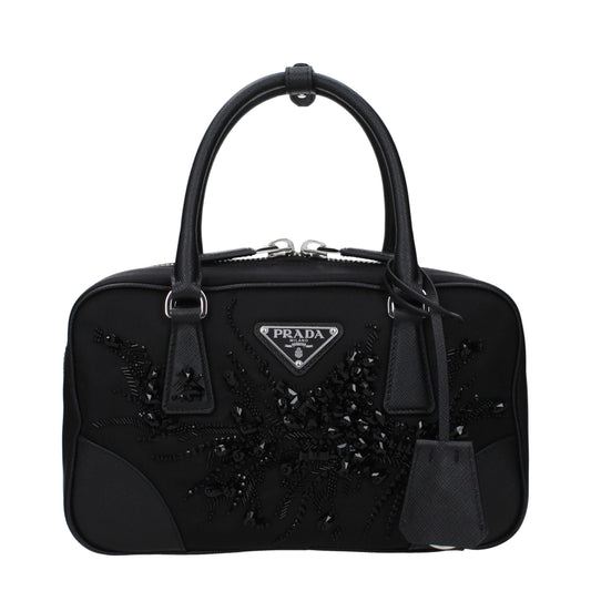 Black Fabric Handbag
