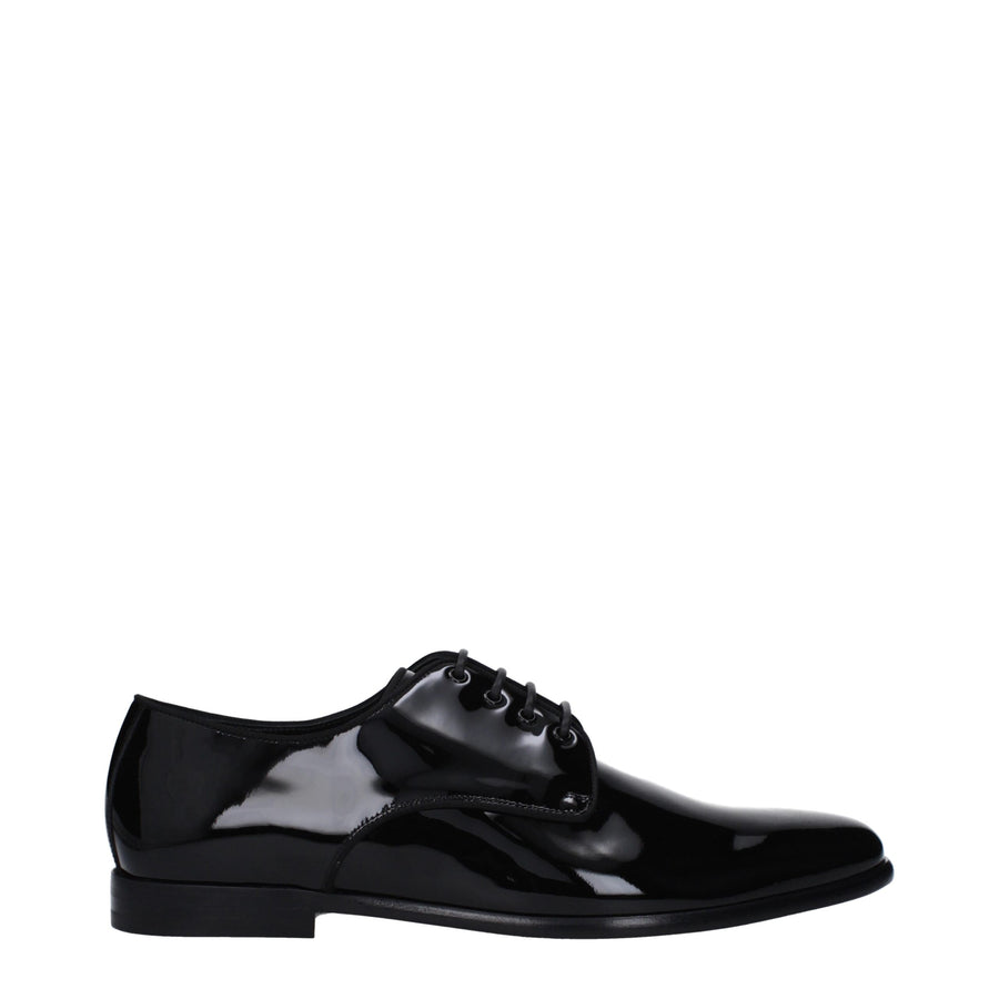 Black Leather Oxfords And Derbies