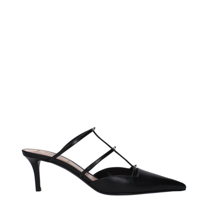 Black Leather Sandals