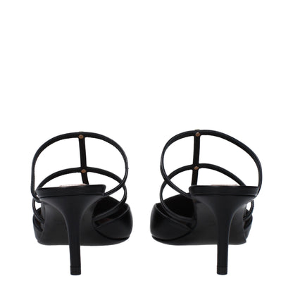 Black Leather Sandals