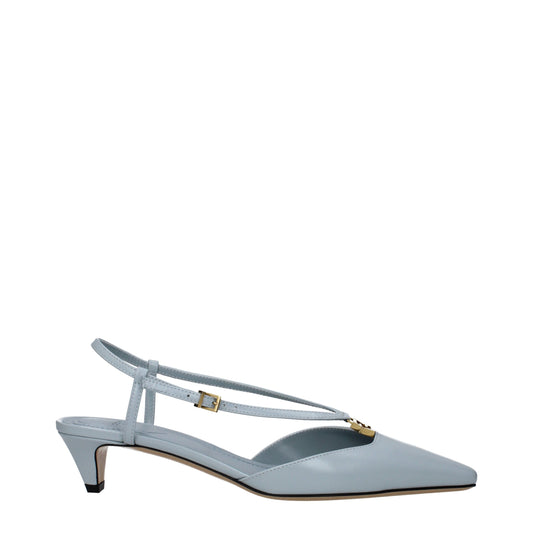 Light Blue Leather Sandals